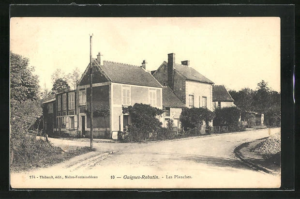 CPA Guignes-Rabutin, Les Planches, vue de la rue