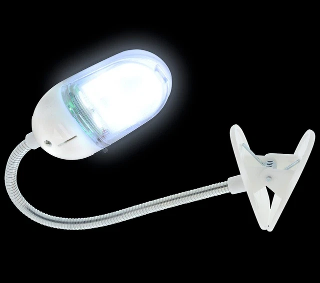 LED Book Light Clip On Reading Flexible Includes Batteries White FREE SHIPPING