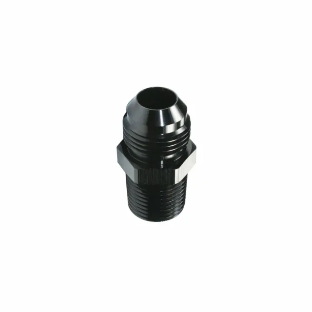Straight -10AN Flare Male to 1/2"NPT Pipe Adapter Fitting 10 AN Black Anodized