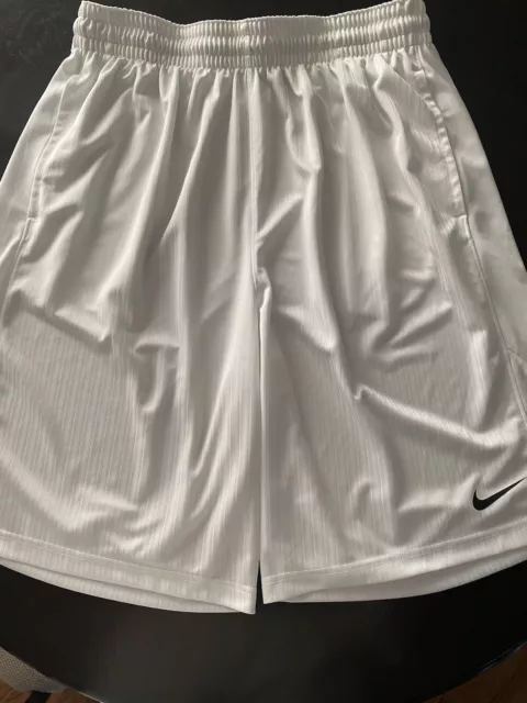 White  Nike Men's Basketball Shorts Dri-Fit XXL Sports Athletic  Gym Shorts