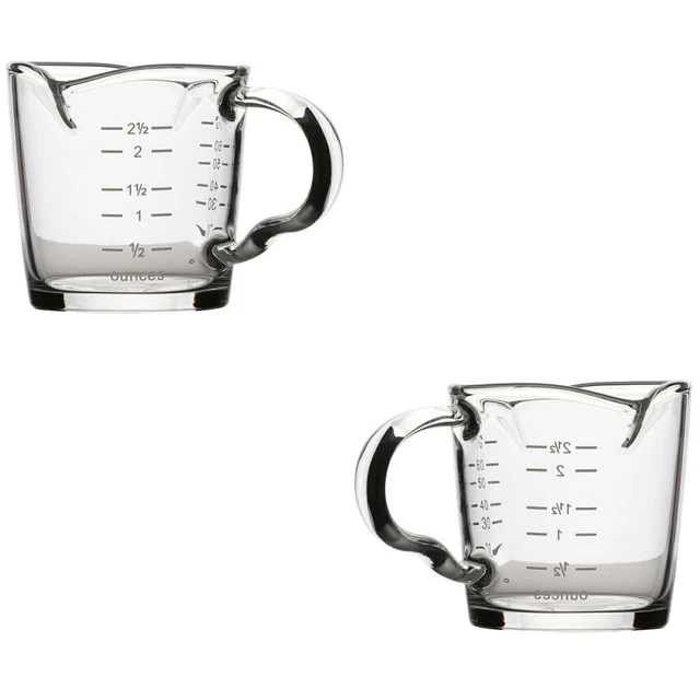 2x Steaming Pitcher Borosilicate Measuring Cup Gravy Saucer