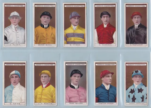 Cigarette Cards - Owners, Racing Colours & Jockeys (Ogdens Ltd.) - Complete Set