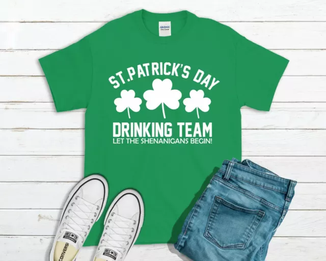 St Patrick's Day Drinking Team T-Shirt - Irish Shamrock Ireland Paddys Funny