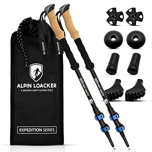 ALPIN LOACKER Bâton de Marche Télescopique Retractable + Sac + Accessoires: Nord