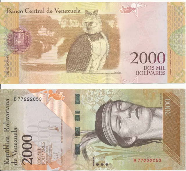 Venezuela Bolivarian Republic [73] - 2000 Bolivares 2016 (2018) UNC - Pick 96(2)