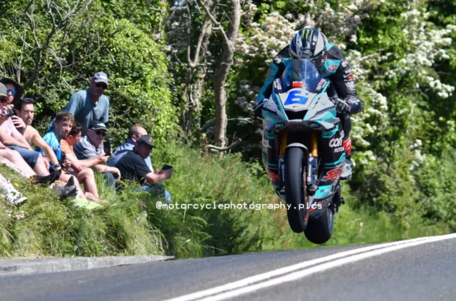 Michael Dunlop Yamaha 12" x 16" Photograph IOM TT Isle of Man TT 2023 MD Racing