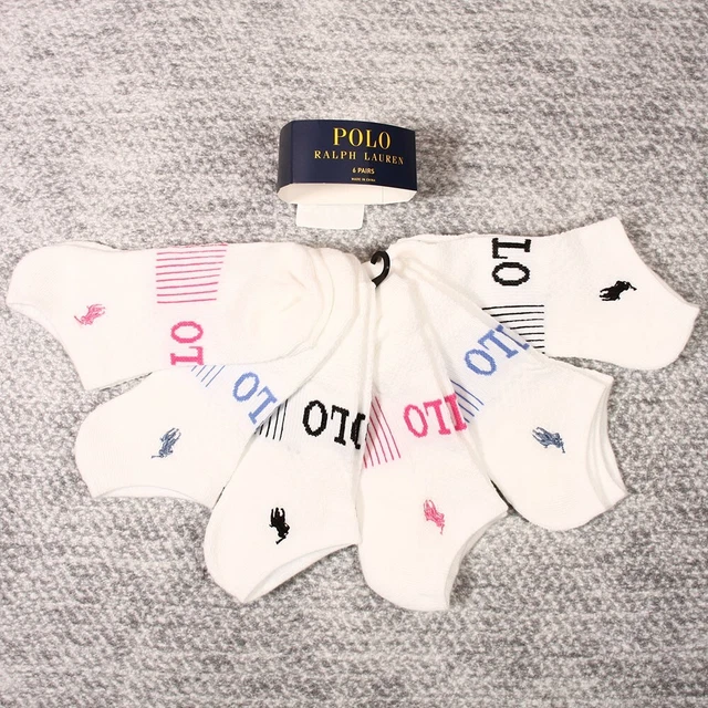 Polo Ralph Lauren Women's 6-Pair Classic Low Cut Socks Shoe Size 4-10.5