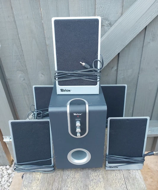 TEVION MD 42491 5.1 Channel Speaker System Black Surround Sound