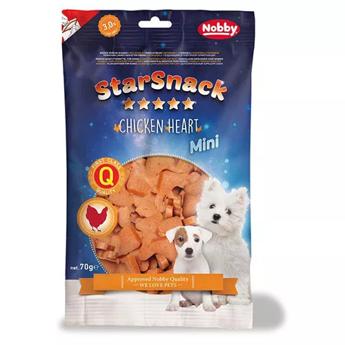 Nobby Cani Starsnack Mini Pollo Cuore 70 G, Nuovo