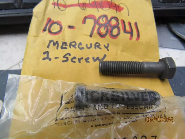 2 New Oem Mercury Quicksilver Screws 10-78841