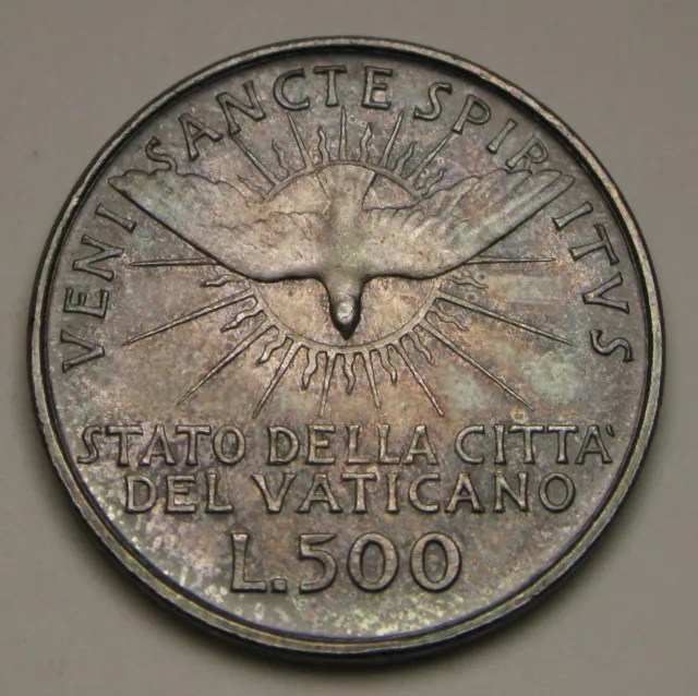 VATICAN 500 Lire 1958 - Silver 0.835 - Sede Vacante - aUNC - 3345