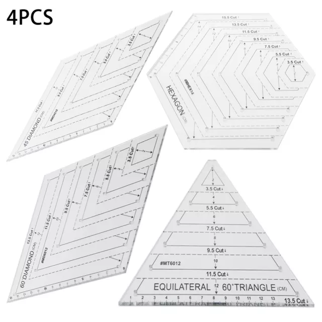 Sew Easy Patchwork Quilting Templates Rulers