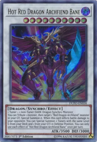 Yugioh - Hot Red Dragon Archfiend Bane - 1st Ultra Rare - Free Holographic Card