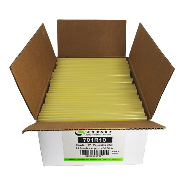 Surebonder Full Size 10" Fast Set Hot Glue Stick - 25 lb Box