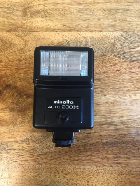 Used Minolta Auto Electroflash 200X SLR Flash w/ Manual - UNTESTED / PARTS ONLY 3