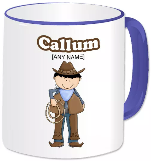 Personalised Cowboy Mug Custom Name Cup Boys Dad Men Christmas Birthday Gifts