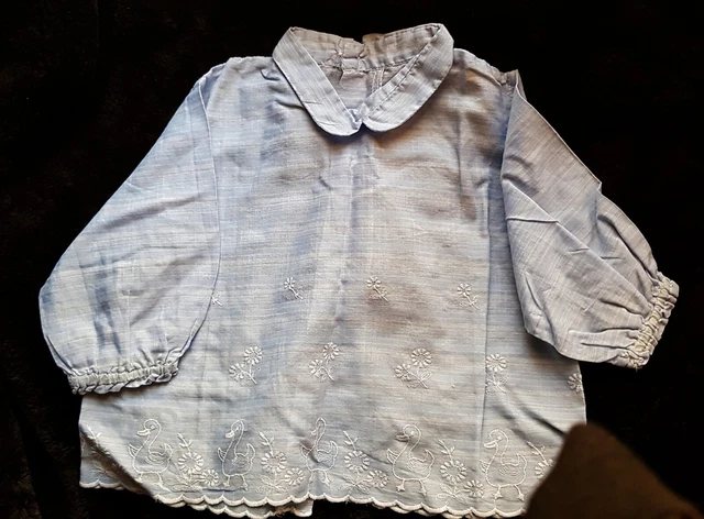 Lot De 4 Brassières De Bébé Vintage En Coton - Taille 3/6 Mois, Fait Main En France, Occasion
