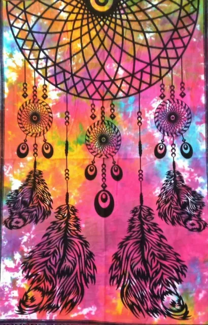 Nouveau Dream Catcher Tie Dye Tenture murale Hippie Affiche Tapisserie...