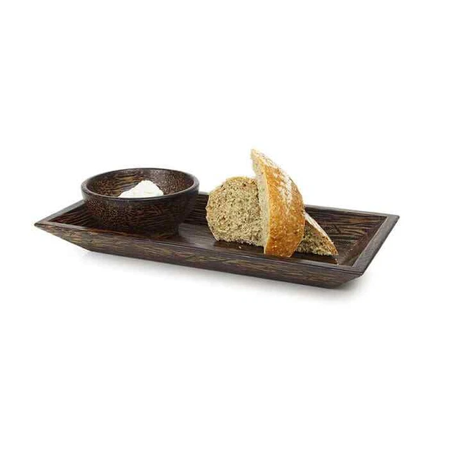 FOH DAP005PWW23 Palm Wood 9 x 4.5" Tray"