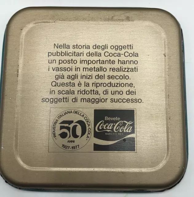 Coca-Cola Italia Sottobicchieri 1977  Anniversario 50 anni Set 7 pezzi 10,5X10,5 3