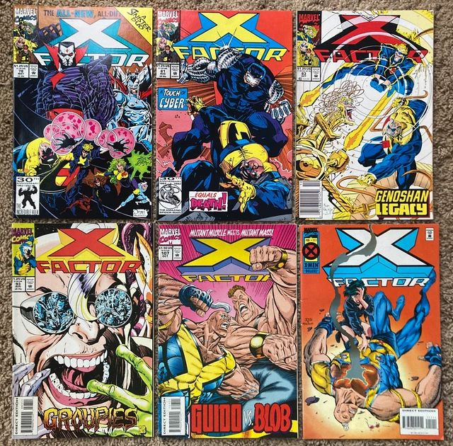 X-Factor #78 #81 #83 #93 #107 #111 (Marvel 1986 series) six-comic lot