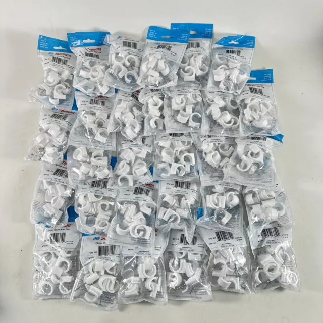300 x 22 mm clip per unghie bianche in tubo per rame o plastica 30 confezioni da 10