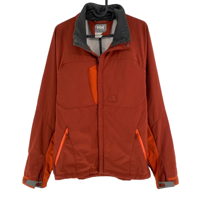 Helly Hansen Arancione Scuro Interfaccia Pioggia Cappotto Giacca TAGLIA S