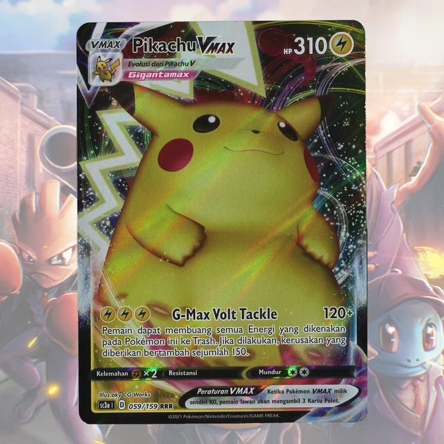 Pokemon Card 059 PIKACHU VMAX 059/159 - SC3A Sword & Shield Pokemon Card EUR 8,00 ...