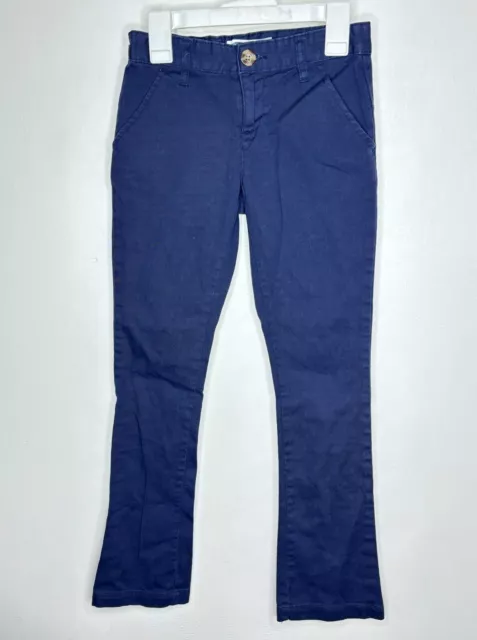 Old Navy Khaki Pants Boys Size 10 Navy Straight Leg Adjustable Waist Chino