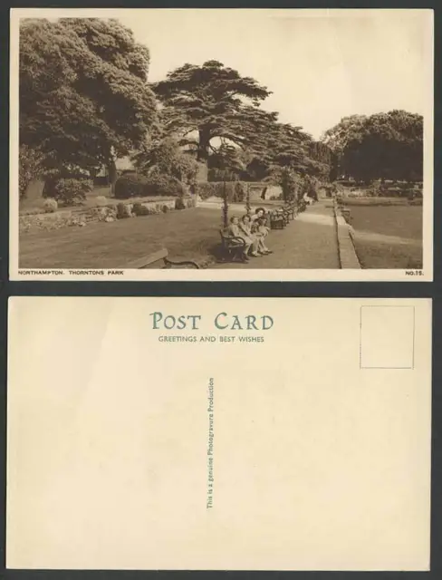 Northampton, Thorntons Park, Woman Girls Children, Northamptonshire Old Postcard