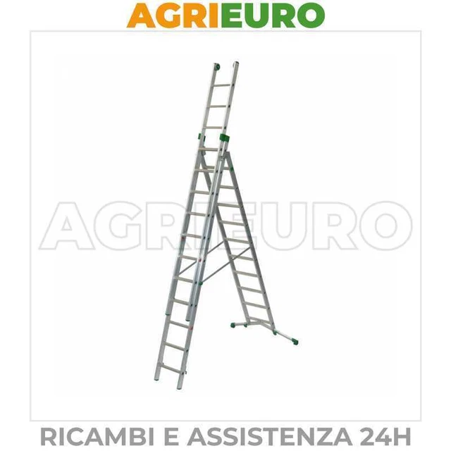 Scala in alluminio 3 elementi FACAL superscala PRIMA 10+11+11 Pioli - tripla