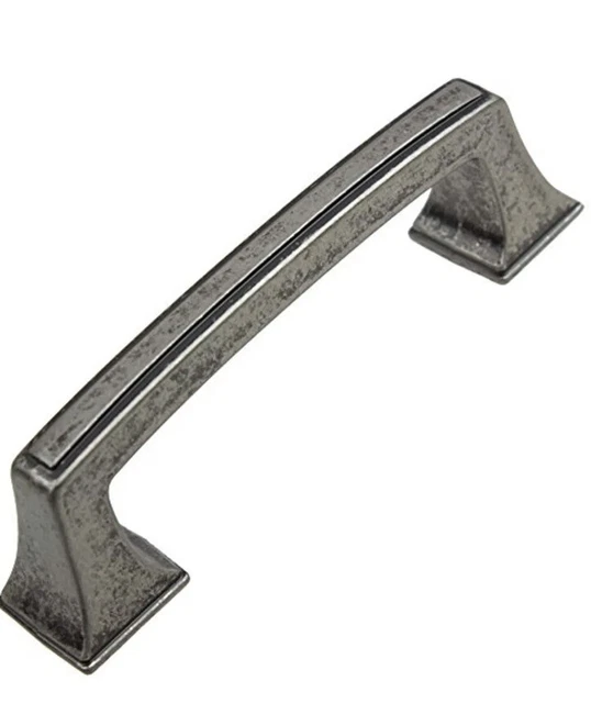 GlideRite 3 in. Center-to-Center Lot of 6 Weathered Nickel Deco Cabinet Pull