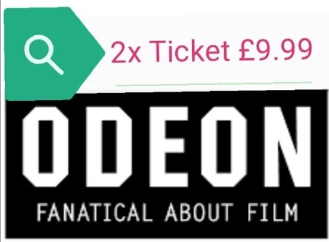 2x Odeon cinema ticket £10 SPECIAL OFFER LIMITED 99p No Reserve 💓😍💓💕❤️💕💓