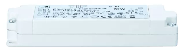 TIP VDE Transformateur Électrique 20-70W 230/12V 70VA Blanc