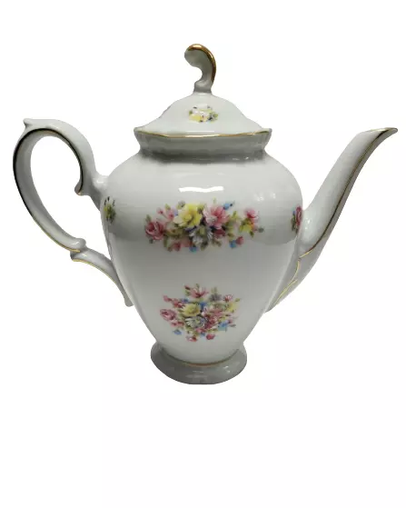 Vintage WINTERLING Bavaria Porcelain Tea Pot White Floral Germany