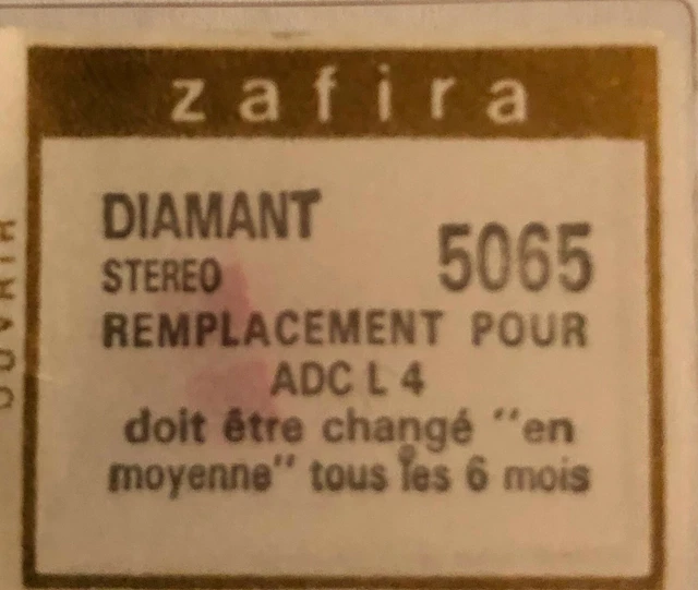 Diamant De Rechange Pour Cellule ADC L4 – ZAFIRA 5065, Neuf