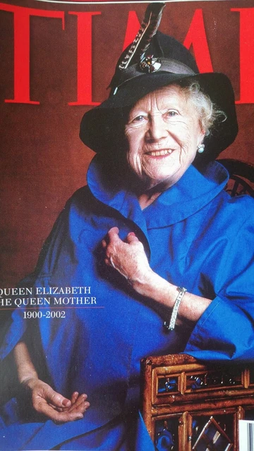 Time Magazine Queen TIME MAGAZINE 2002 APR 8 QUEEN ELIZABETH THE QUEEN MOTHER 1900-2002 £9. ...