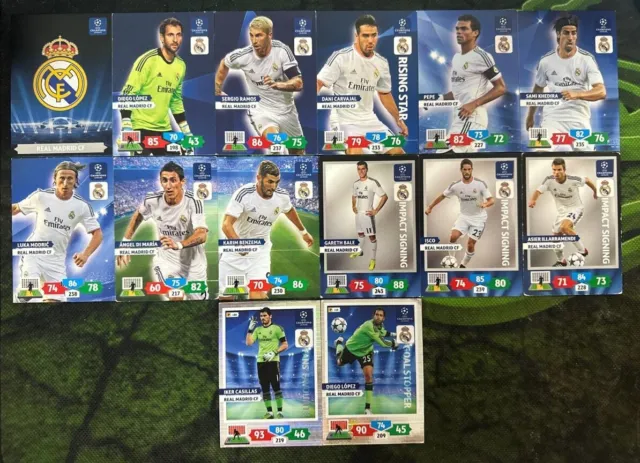 Rm Panini Adrenalyn Xl Ucl 2013/2014 Team Set Of 14 Real Madrid Cards