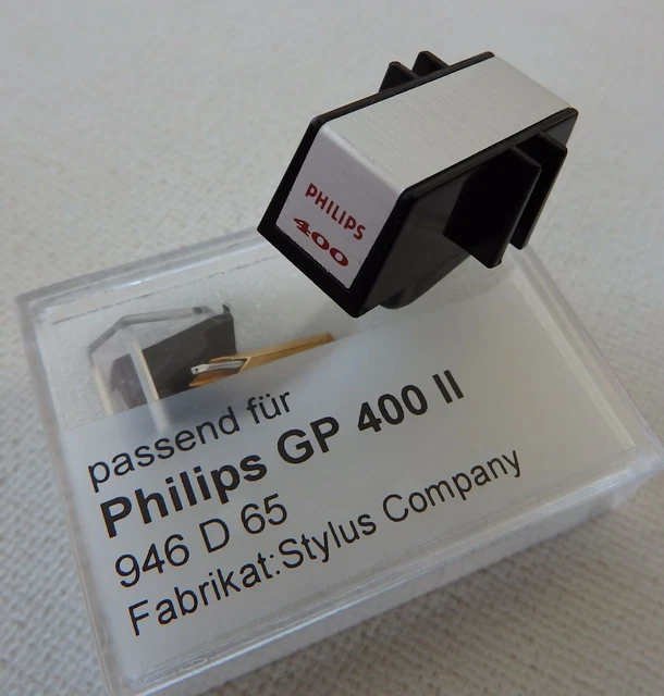 Philips GP 400 II - 1/2" Tonabnehmer System + neue Nachbau Nadel D 65 - TOP