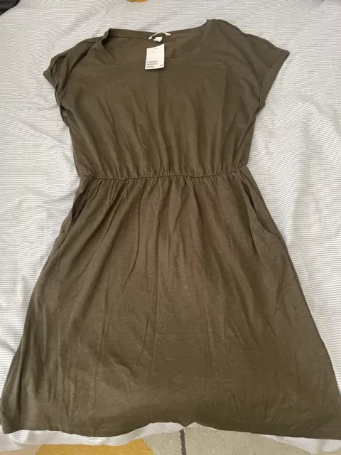 WOMEN S OLIVE TSHIRT Dress H M size Medium BNWT 4.99 PicClick UK
