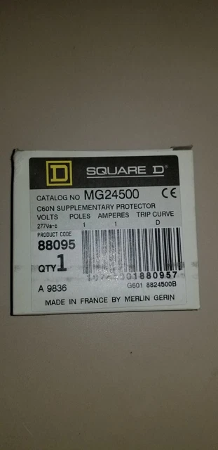 NIB Merlin Gerin 1A Multi 9 C60N Type D Circuit Breaker NIB