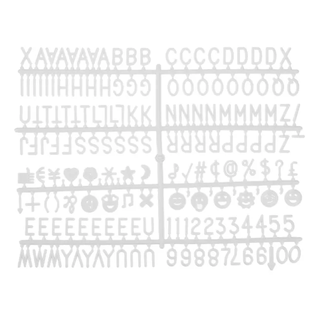 Símbolos de letras de fieltro números 3/4 pulgadas 2 piezas blanco cambiable