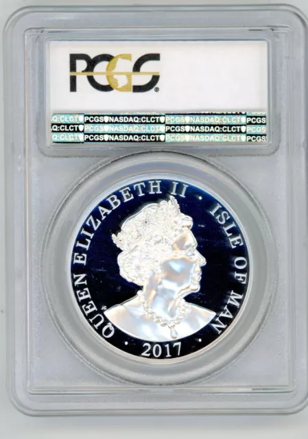 2017 Isle of Man Angel 2 oz PCGS 70 FDOI UC Piedfort  Silver High Relief Coin 2