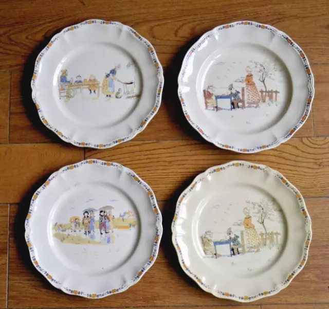 4 assiettes Sarreguemines Enfants Richard
