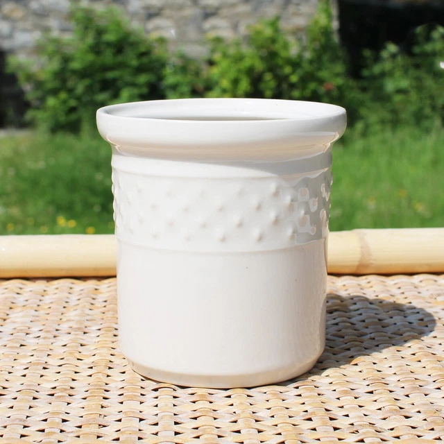 Set De 6 Tasses à Café Geneviève Lethu 'Grain De Riz' Jaune 1984 - Occasion, Vintage, état Correct