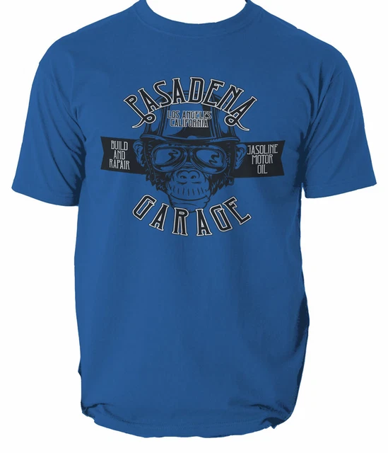 Pasadena Garage T shirt MOTORCYCLE BIKER BIKE MOTOR GARAGE tshirt top tee S-3XL