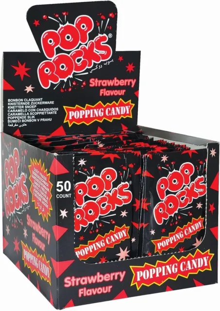 Pop Rocks Strawberry Flavour Popping Candy, 7 G, 50 Count