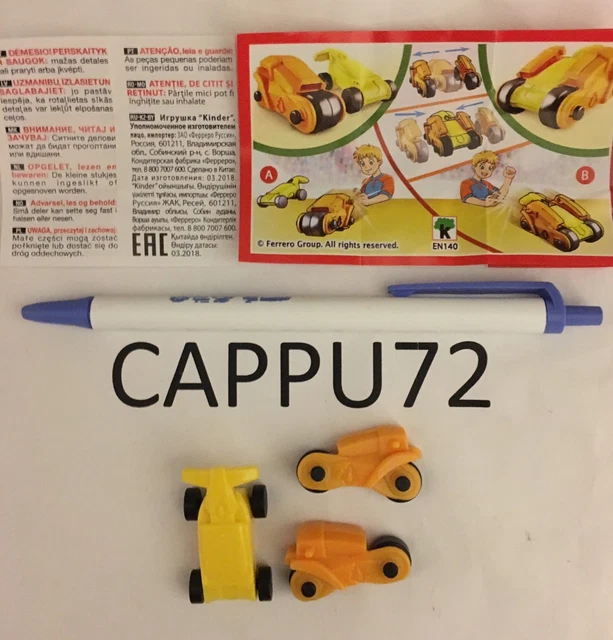 Auto Jaune + Bpz EN140 ( Eac 03.2018)(Racing) -kinder Surprise Sindy 2018/2019