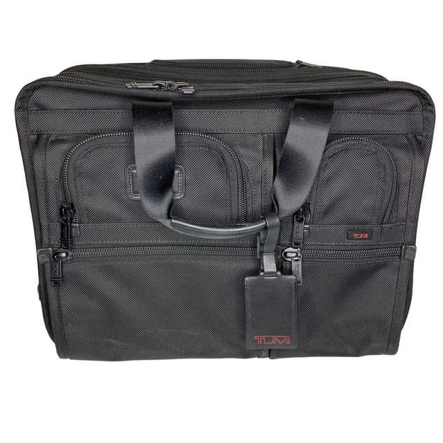 Tumi Alpha Deluxe Wheeled Briefcase Laptop Rolling Bag 26104D4 Expandable Carry 5