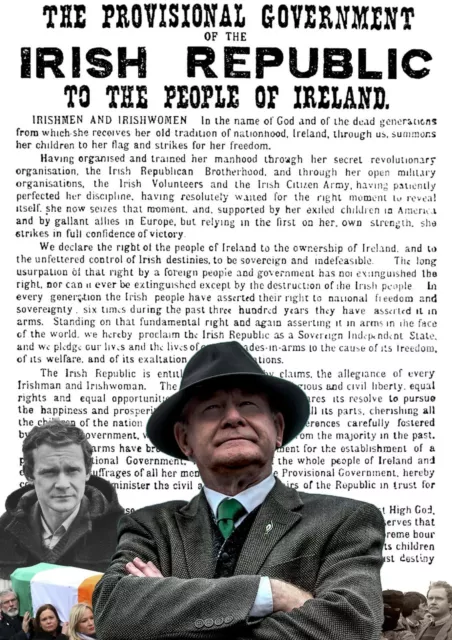 Martin McGuinness 1916 Proclamation Poster A3 - Irish Republican Sinn Fein